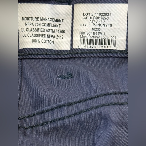 LAPCO FR Cargo Pants Flame Resistant Industrial Classified UL Cat 2 40 X 32 - Picture 8 of 16